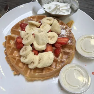 Strawberry or Banana Belgian Waffle