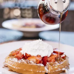waffles, food