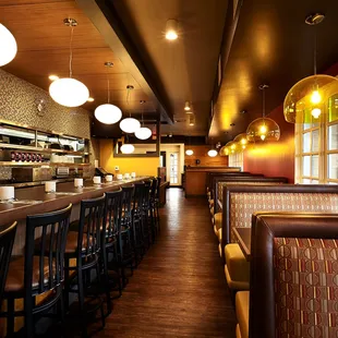 interior, sushi and sashimi