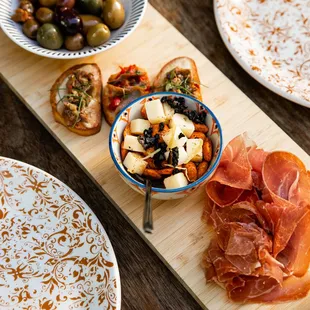 IG @annette.chew - Redondo Iglesias Serrano Ham, Truffed Marcona Almonds, Portuguese Sardine, Olivas