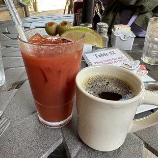 Bloody Mary, and coffee!
