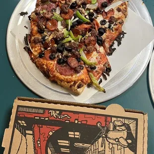 This is one "slice" of combo pizza