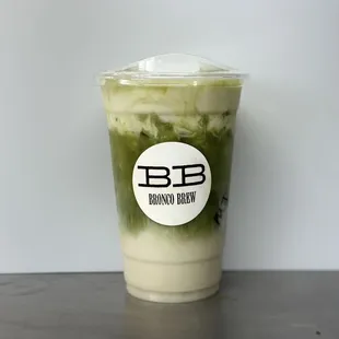 Large Iced Matcha Latte with Cold Foam