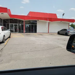 a car parked in a parking lot