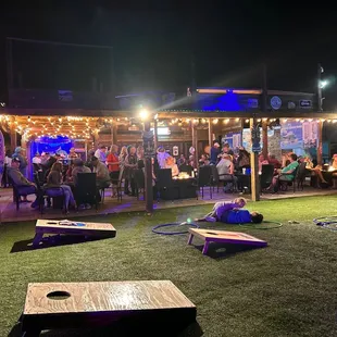 One side of the bar.