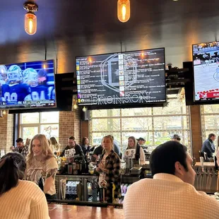 people sitting at a bar