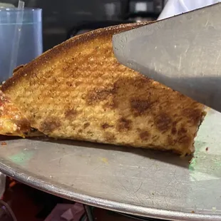 Bottom crust cooked perfectly