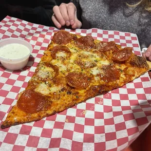 20" slice of pepperoni