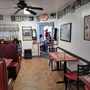 the dining area of the restaurant