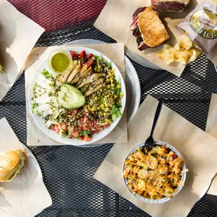 Shaded outdoor seating. Perfect  to enjoy the spring air!