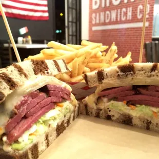Slice of Americana - #8 Pastrami Reuben w/slaw!