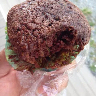 Chocolate zucchini muffin