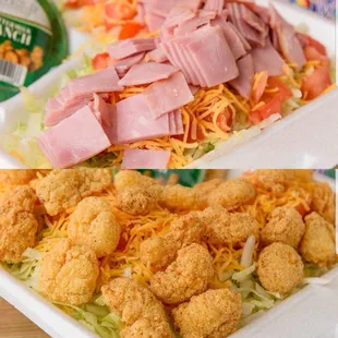 a variety of food items