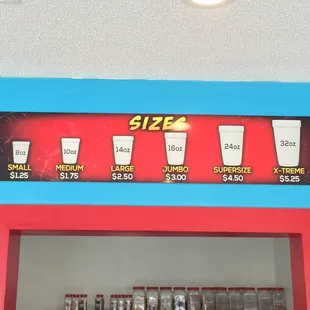 Sno-ball sizes
