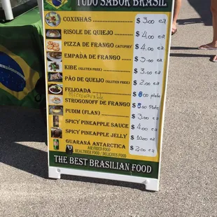 a menu for the best brazilian food