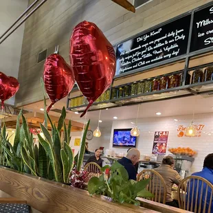 a view of the dining area