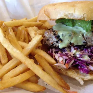 Seared Ahi Wasabi Burger Lunch