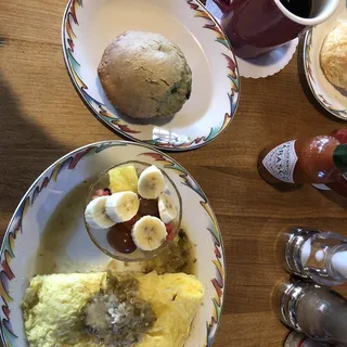 Pork Chile Verde & Jack Cheese Omelet