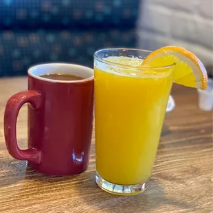 11.07.21 drinks... Coffee and Freshly Squeezed Orange Juice