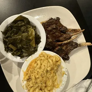 Chops, Mac n greens