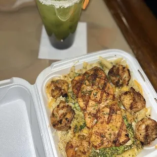 Salmon Alfredo Pasta