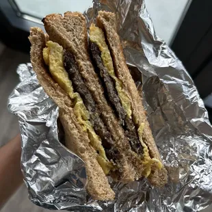 Scrapple Egg and Cheese Sandwich