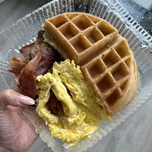 Belgian waffle platter