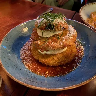 Fried Green Tomato Napoleon