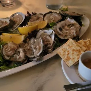 Oysters on half shell