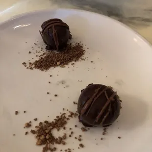 Complimentary birthday truffles.