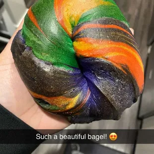 Rainbow bagel