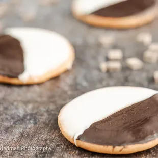 chocolate and white frosting