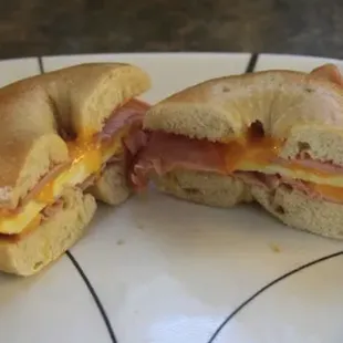 Brooklyn Bagel - Ham, Egg, and Cheese