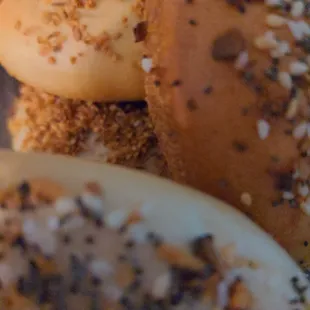 Assorted bagels from the baker's dozen