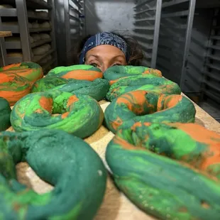 Rainbow Bagels