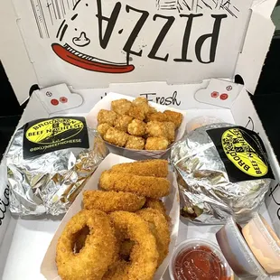  a box of deep fried food