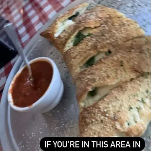 Calzone 3 cheese and spinach