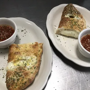 Large calzone is big enough for me and my wife to share