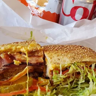 Sandwich + chips and soda