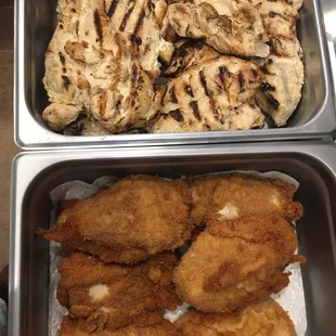 chicken wings and fried chicken