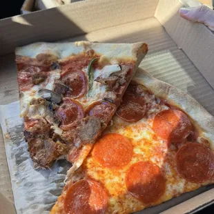 Brooklyn bridge &amp; pepperoni  took a bite too quickly, oops