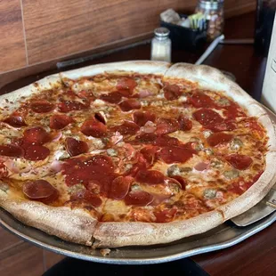 Large Meat Lovers  pizza w/extra sauce!
