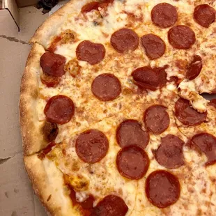 Pepperoni Pizza - Overall enjoyed it but needed a crispier crust and a little less sauce personally. Not quite Ny style but close.