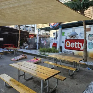 outside, sushi and sashimi