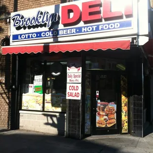 the outside of a deli restaurant
