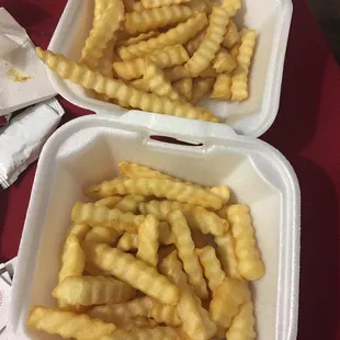 Crinkle cut fries!