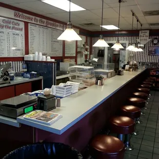 a view of the counter area