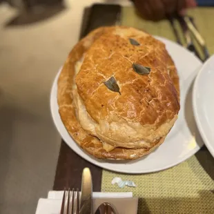 a pie and salad