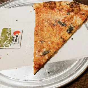 "Giusepp" (NY Style) pizza. $3.75 + tax + tip