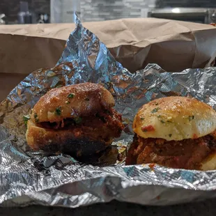 Garlic Knot Meatball Sliders
